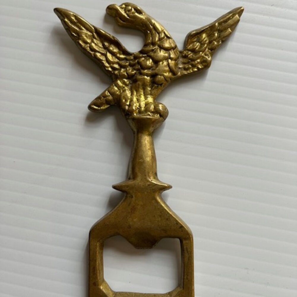 Brass Eagle Bottle Opener (Solid Brass) Vintage, … - image 1